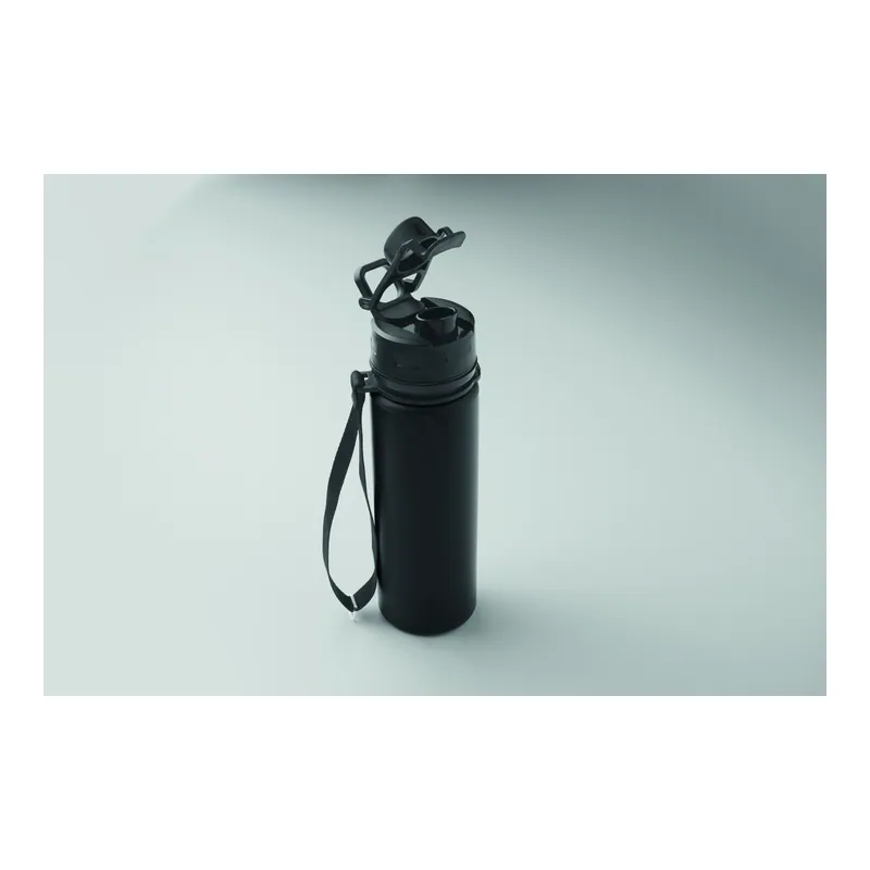 Sereno – Borraccia sportiva in silicone 500 ml, colore Nero, vista dettaglio