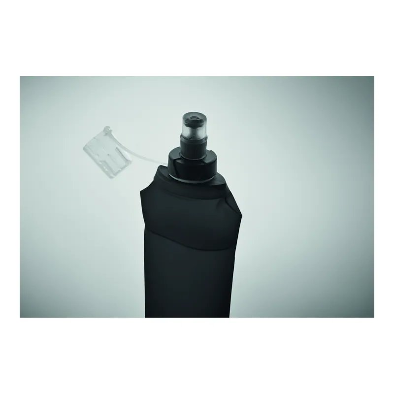 Riccio – Borraccia sportiva in PU 500 ml, colore Nero, vista dettaglio