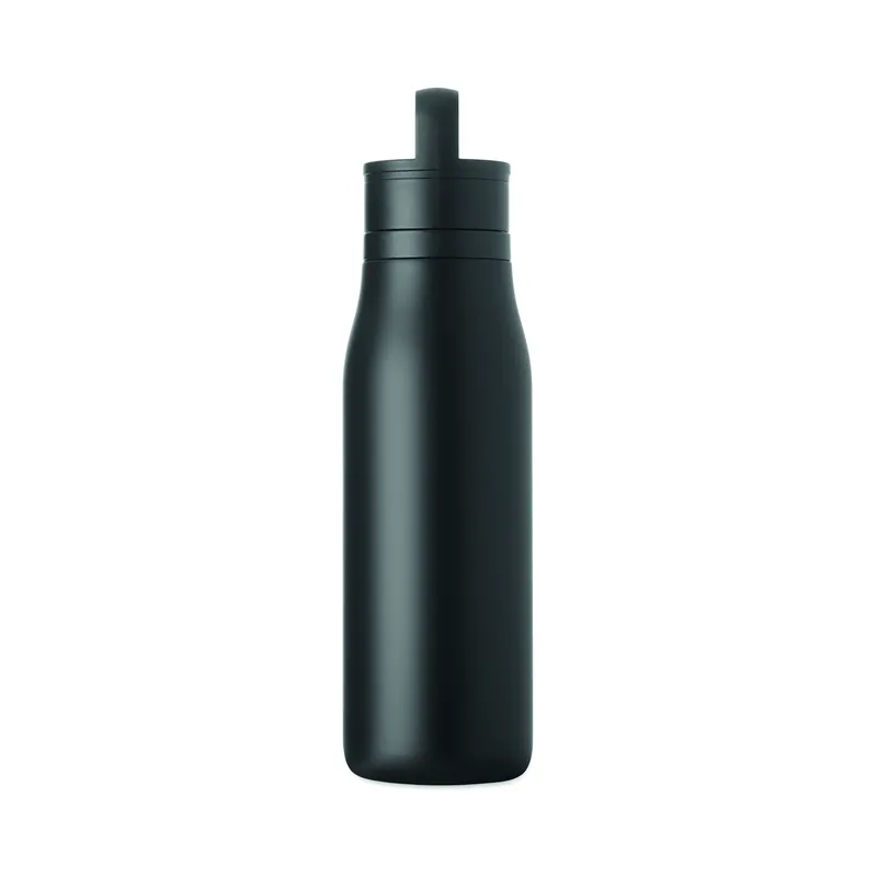 Tramonto – Borraccia termica in acciaio inox riciclato 500 ml, colore Nero