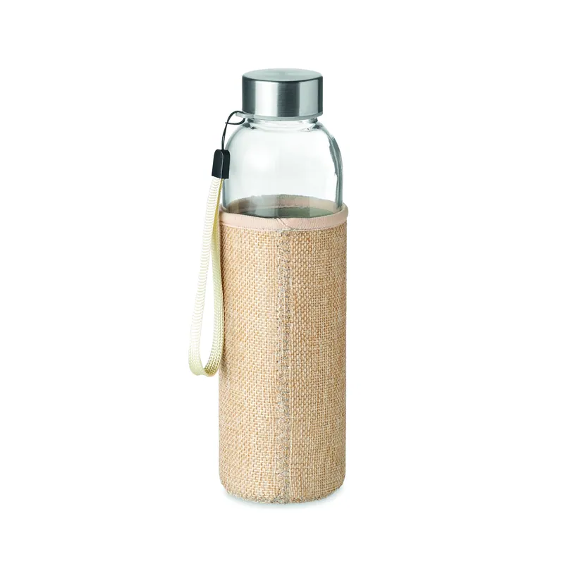 Calcare – Borraccia in vetro 500 ml, colore Beige, vista dall alto
