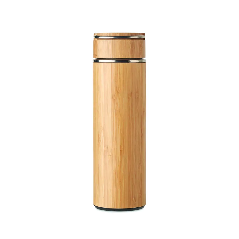 Tramontana – Borraccia termica in acciaio inox 400 ml, colore Legno, vista dall alto