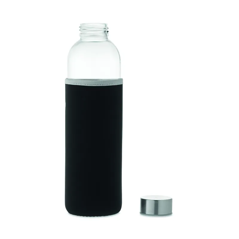 Cedro – Borraccia in vetro 750 ml, colore Nero, vista aperta