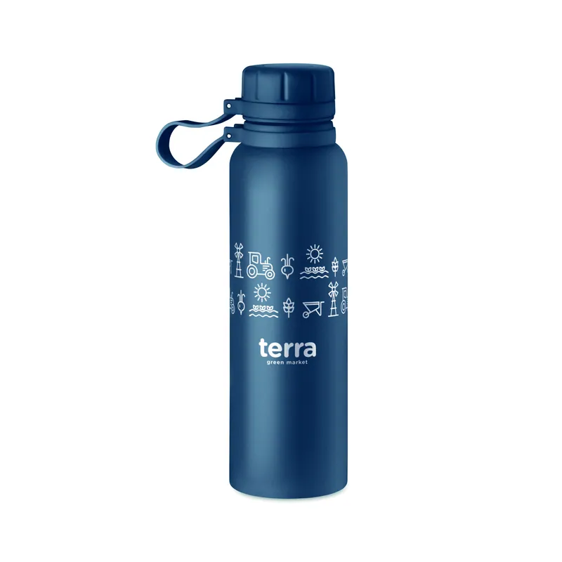 Ginepro – Thermos in acciaio inox 750 ml, colore Francese Navy, esempio di stampa