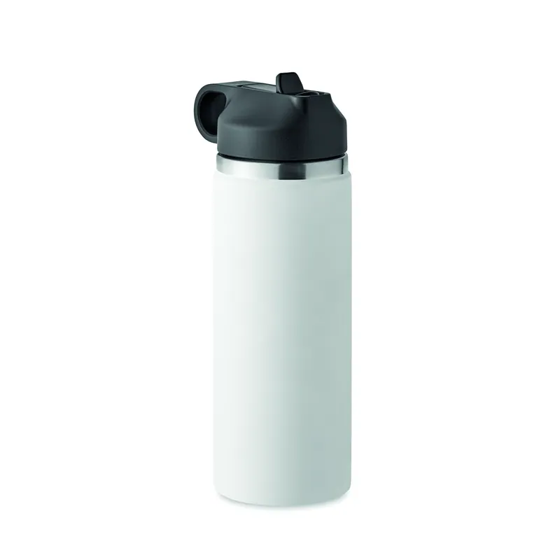 Pomice – Borraccia termica in acciaio inox riciclato 500 ml, colore Bianco, vista lato