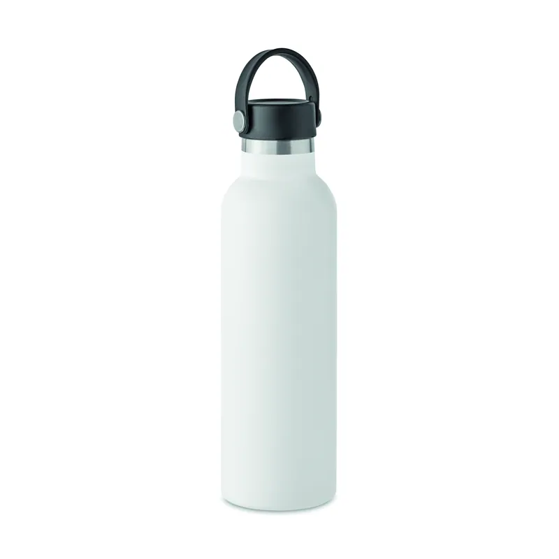 Edera – Borraccia termica in acciaio inox riciclato 700 ml, colore Bianco, vista lato
