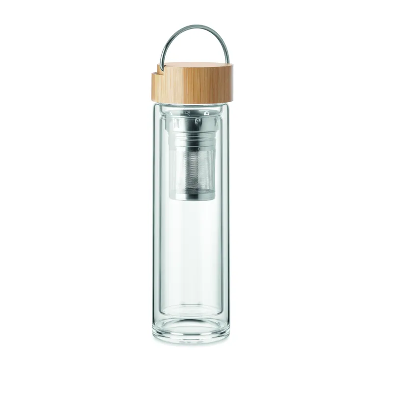 Castagno – Borraccia in vetro borosilicato 400 ml
