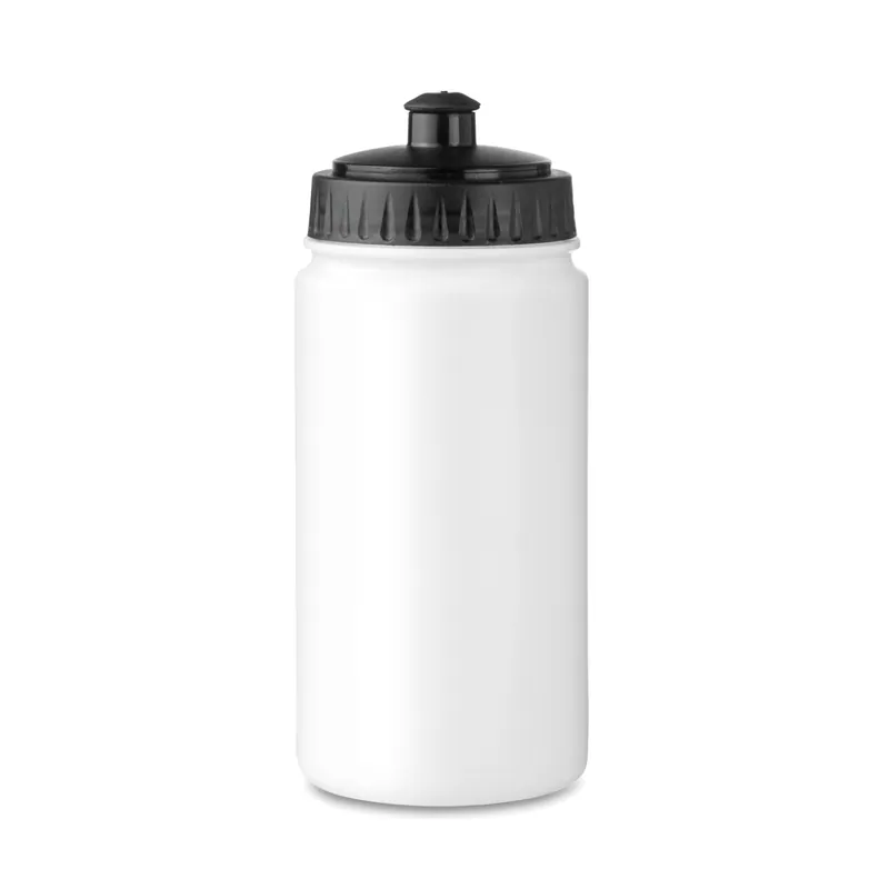 Bosco – Borraccia sportiva in polietilene 500 ml, colore Bianco, vista fronte
