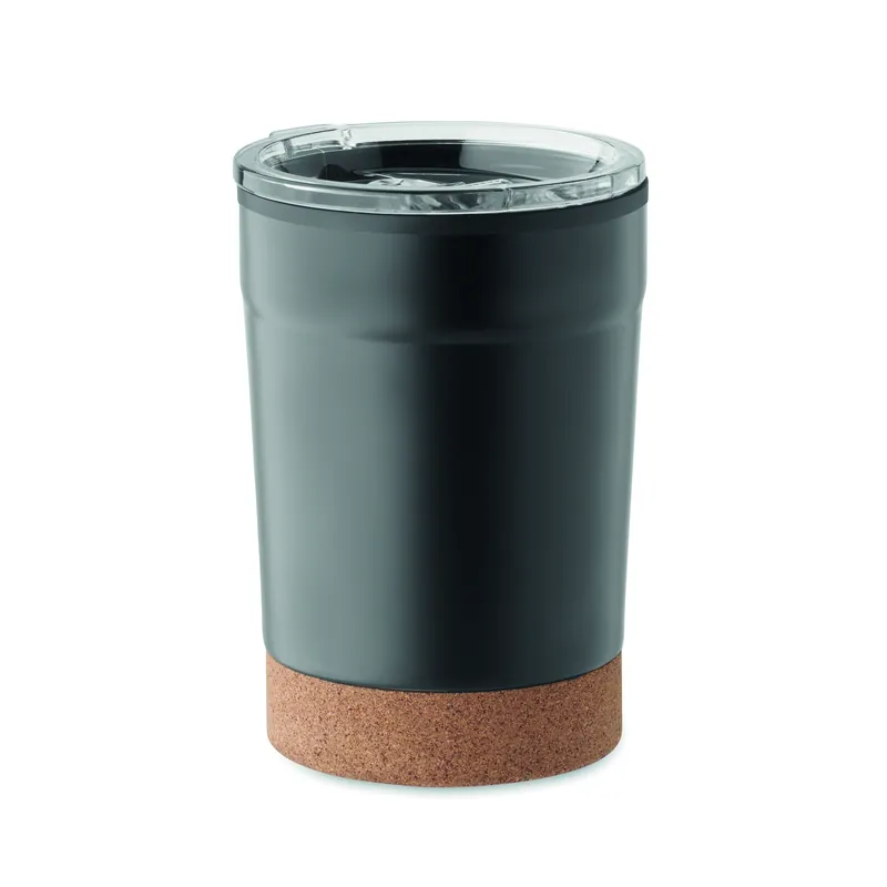 Camelia – Tumbler termico in acciaio inox 300 ml, colore Nero, vista fronte