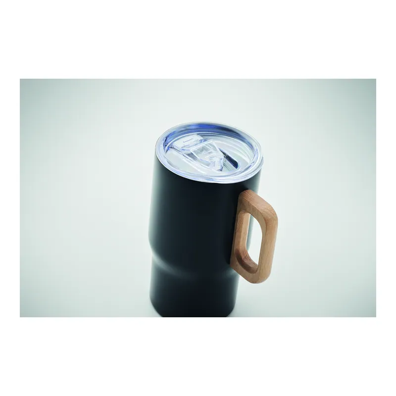 Stella alpina – Bicchiere riutilizzabile in acciaio inox riciclato 350 ml, colore Nero, vista dettaglio