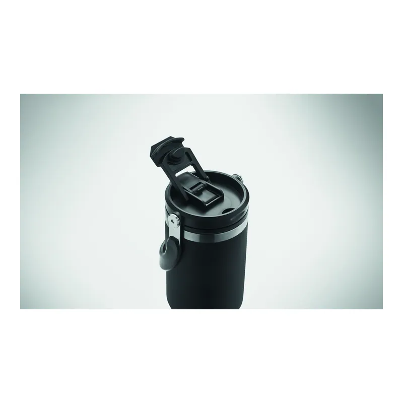 Nebbia – Bicchiere riutilizzabile in acciaio inox riciclato 850 ml, colore Nero, vista dettaglio