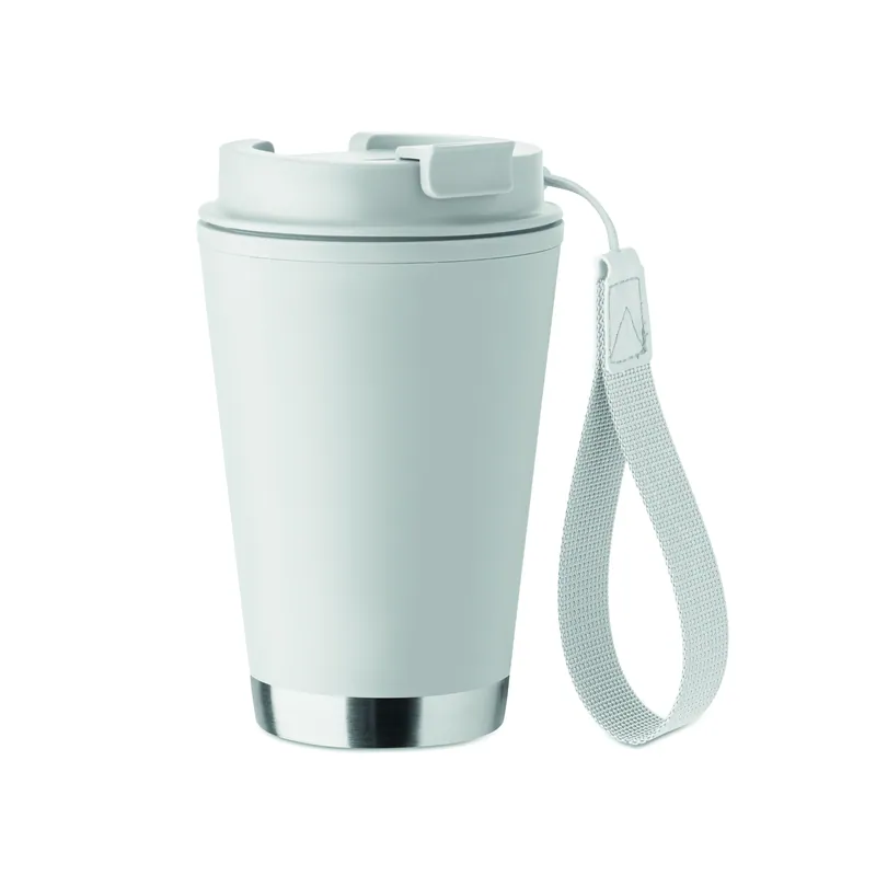 Abete – Bicchiere riutilizzabile in polipropilene 300 ml, colore Bianco, vista fronte