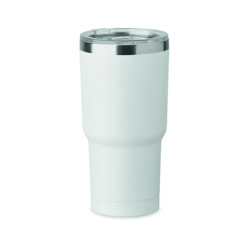 Ambra – Bicchiere riutilizzabile in acciaio inox 550 ml, colore Bianco, vista fronte