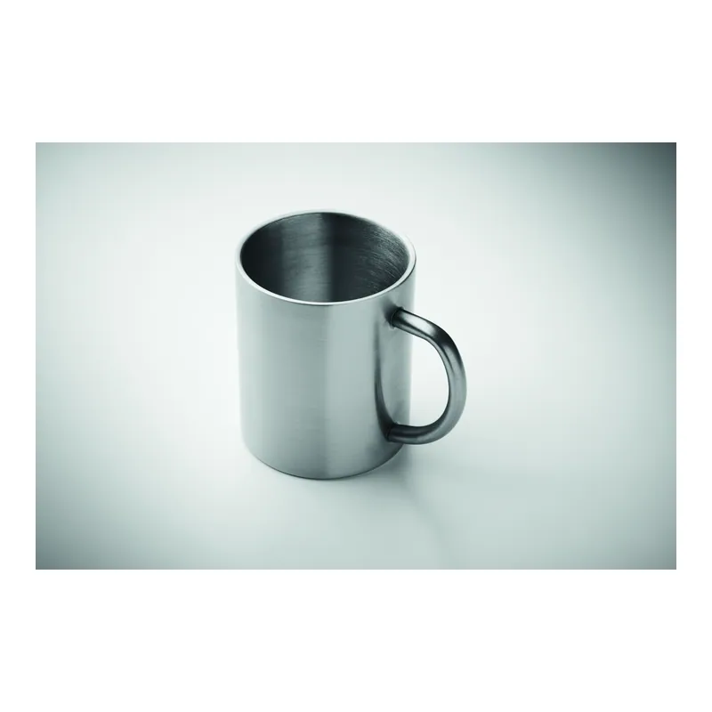 Atollo – Tazza da viaggio in acciaio inox 260 ml, colore Argento Opaco