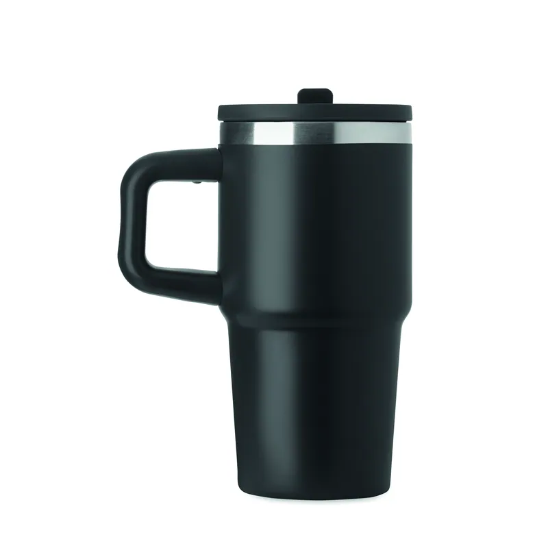 Brina – Bicchiere riutilizzabile in acciaio inox riciclato 500 ml, colore Nero